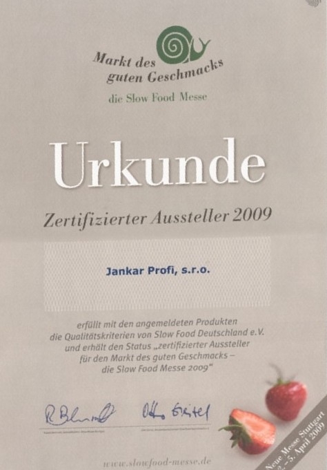 Certifikat Slow Food